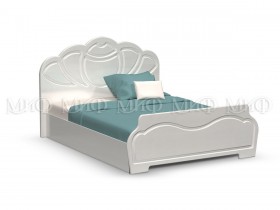 Кровать 1,4м Гармония (Белый/Белый глянец) в Санкт-Петербурге - sankt-peterburg.katalogmebeli.com | фото