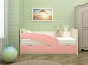 Кровать Бабочки 1,6м (Розовый металлик) в Санкт-Петербурге - sankt-peterburg.katalogmebeli.com | фото 1
