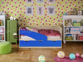 Кровать Бабочки 2,0м (Синий матовый) в Санкт-Петербурге - sankt-peterburg.katalogmebeli.com | фото