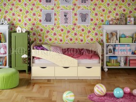 Кровать Бабочки 2,0м (Ваниль матовый) в Санкт-Петербурге - sankt-peterburg.katalogmebeli.com | фото 1
