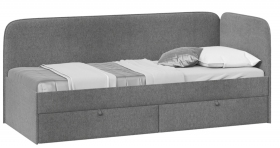 Кровать «Молли» с мягкой обивкой (900) тип 1 (Микровелюр Scandi Graphite 22) в Санкт-Петербурге - sankt-peterburg.katalogmebeli.com | фото