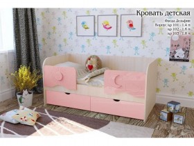 Соня Кровать детская 2 ящика 1.8 Розовый глянец в Санкт-Петербурге - sankt-peterburg.katalogmebeli.com | фото